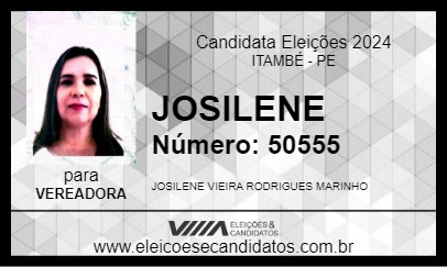 Candidato JOSILENE 2024 - ITAMBÉ - Eleições