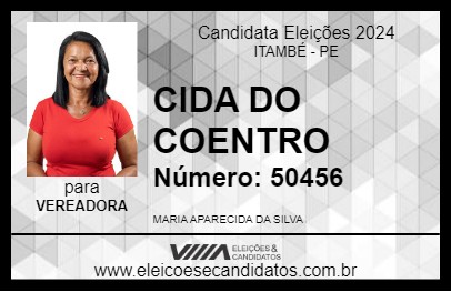 Candidato CIDA DO COENTRO 2024 - ITAMBÉ - Eleições