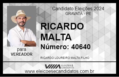 Candidato RICARDO MALTA 2024 - GRAVATÁ - Eleições