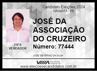 Candidato JOSÉ DA ASSOCIAÇÃO DO CRUZEIRO 2024 - GRAVATÁ - Eleições