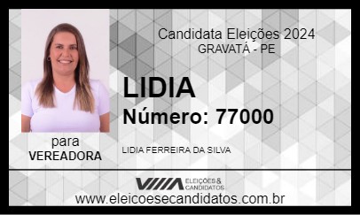 Candidato LIDIA 2024 - GRAVATÁ - Eleições