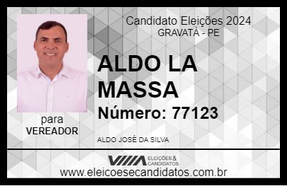 Candidato ALDO LA MASSA 2024 - GRAVATÁ - Eleições