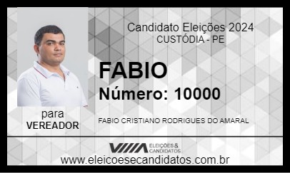 Candidato FABIO 2024 - CUSTÓDIA - Eleições