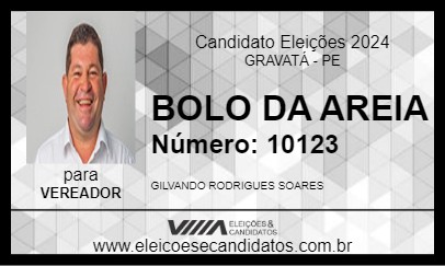 Candidato BOLO DA AREIA 2024 - GRAVATÁ - Eleições