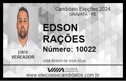 Candidato EDSON RAÇÕES 2024 - GRAVATÁ - Eleições