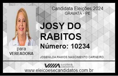 Candidato JOSY DO RABITOS 2024 - GRAVATÁ - Eleições