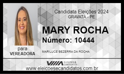 Candidato MARY ROCHA 2024 - GRAVATÁ - Eleições