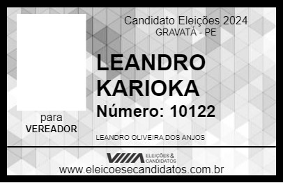 Candidato LEANDRO KARIOKA 2024 - GRAVATÁ - Eleições