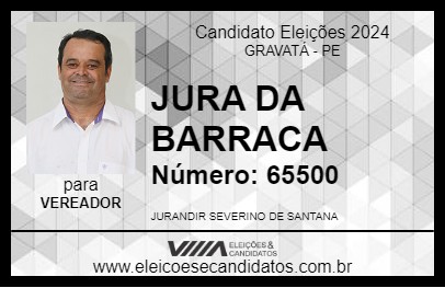 Candidato JURA DA BARRACA 2024 - GRAVATÁ - Eleições