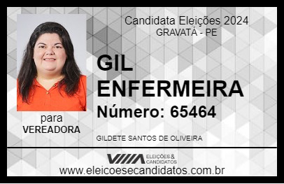 Candidato GIL ENFERMEIRA 2024 - GRAVATÁ - Eleições