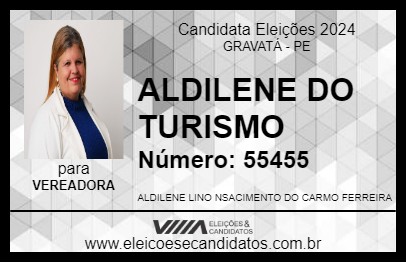 Candidato ALDILENE DO TURISMO 2024 - GRAVATÁ - Eleições