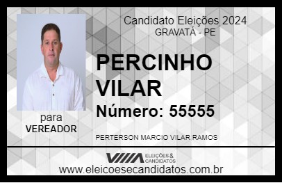 Candidato PERCINHO VILAR 2024 - GRAVATÁ - Eleições