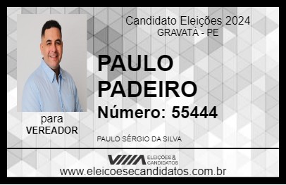 Candidato PAULO PADEIRO 2024 - GRAVATÁ - Eleições