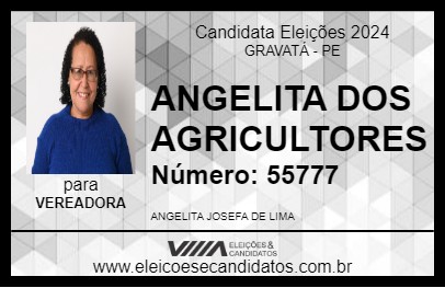 Candidato ANGELITA DOS AGRICULTORES 2024 - GRAVATÁ - Eleições