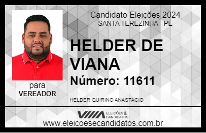 Candidato HELDER DE VIANA 2024 - SANTA TEREZINHA - Eleições