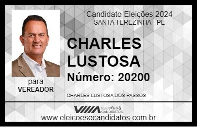 Candidato CHARLES LUSTOSA 2024 - SANTA TEREZINHA - Eleições