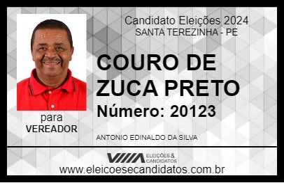 Candidato COURO DE ZUCA PRETO 2024 - SANTA TEREZINHA - Eleições