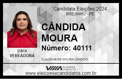 Candidato CÂNDIDA MOURA 2024 - BREJINHO - Eleições