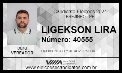 Candidato LIGEKSON LIRA 2024 - BREJINHO - Eleições