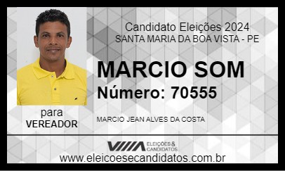 Candidato MARCIO SOM 2024 - SANTA MARIA DA BOA VISTA - Eleições