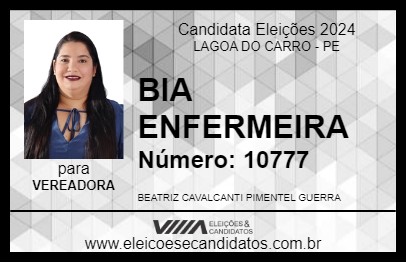 Candidato BIA ENFERMEIRA 2024 - LAGOA DO CARRO - Eleições