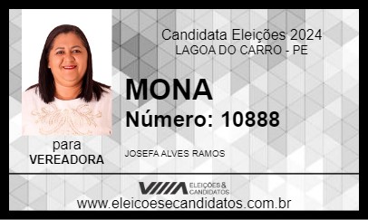 Candidato MONA 2024 - LAGOA DO CARRO - Eleições