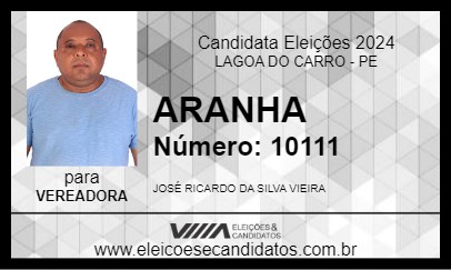 Candidato ARANHA 2024 - LAGOA DO CARRO - Eleições