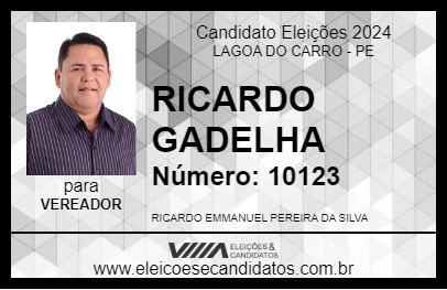 Candidato RICARDO GADELHA 2024 - LAGOA DO CARRO - Eleições