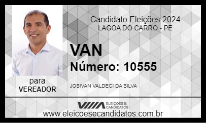 Candidato VAN 2024 - LAGOA DO CARRO - Eleições