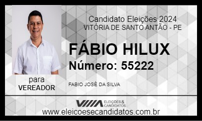 Candidato FÁBIO RAYLUX 2024 - VITÓRIA DE SANTO ANTÃO - Eleições