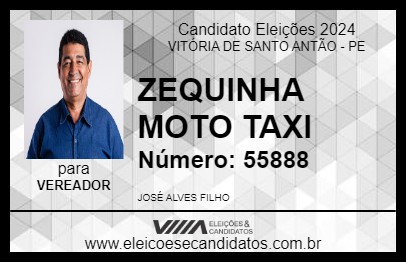 Candidato ZEQUINHA MOTO TAXI 2024 - VITÓRIA DE SANTO ANTÃO - Eleições