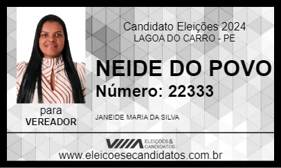 Candidato NEIDE DO POVO 2024 - LAGOA DO CARRO - Eleições