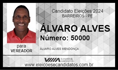 Candidato ÁLVARO ALVES 2024 - BARREIROS - Eleições