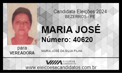 Candidato MARIA JOSÉ 2024 - BEZERROS - Eleições