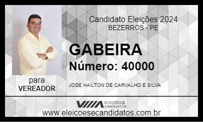 Candidato GABEIRA 2024 - BEZERROS - Eleições