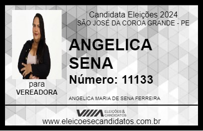 Candidato ANGELICA SENA 2024 - SÃO JOSÉ DA COROA GRANDE - Eleições