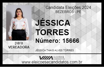 Candidato JÉSSICA TORRES 2024 - BEZERROS - Eleições