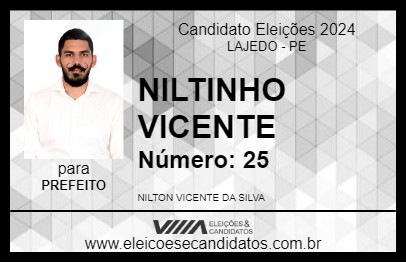 Candidato NILTINHO VICENTE  2024 - LAJEDO - Eleições