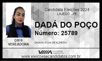 Candidato DADÁ DO POÇO 2024 - LAJEDO - Eleições