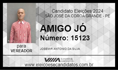 Candidato AMIGO JÓ 2024 - SÃO JOSÉ DA COROA GRANDE - Eleições