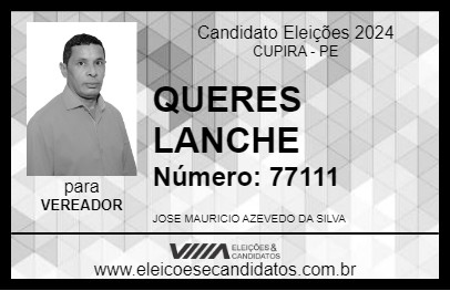 Candidato QUERES LANCHE 2024 - CUPIRA - Eleições