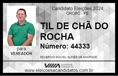 Candidato TIL DE CHÃ DO ROCHA 2024 - OROBÓ - Eleições