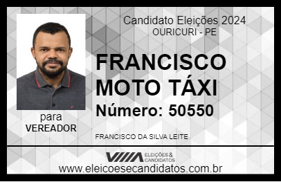 Candidato FRANCISCO MOTO TÁXI 2024 - OURICURI - Eleições