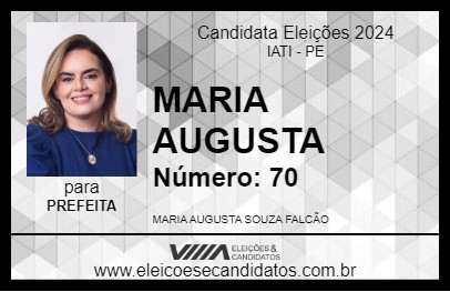 Candidato MARIA AUGUSTA 2024 - IATI - Eleições