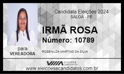 Candidato IRMÃ ROSA 2024 - SALOÁ - Eleições