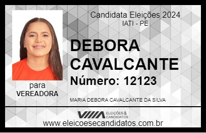 Candidato DEBORA CAVALCANTE 2024 - IATI - Eleições