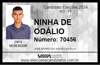 Candidato NINHA DE ODÁLIO 2024 - IATI - Eleições