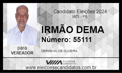 Candidato IRMÃO DEMA 2024 - IATI - Eleições