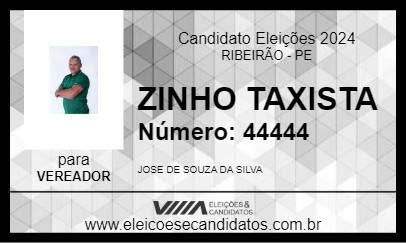 Candidato ZINHO TAXISTA 2024 - RIBEIRÃO - Eleições