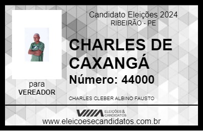 Candidato CHARLES DE CAXANGÁ 2024 - RIBEIRÃO - Eleições